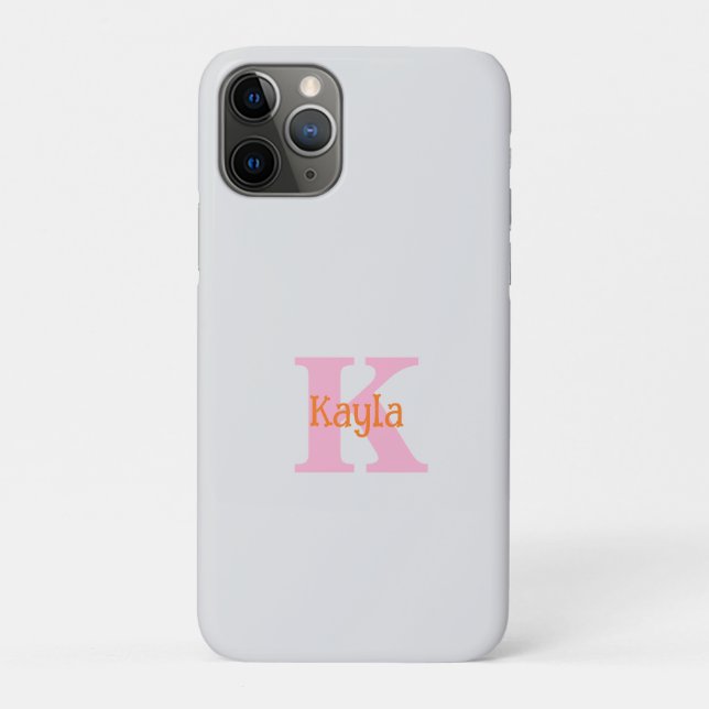 Coques Case-Mate iPhone Rose Orange Gris Gris Gris Fille Moderne Couleur P (Dos)