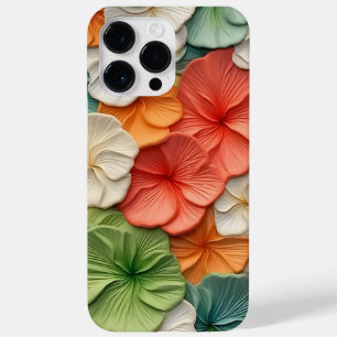 COQUE POUR POUR iPhone 14 PRO MAX ROSE ORANGE VERT BLANC 3D REGARDER BEGONIA FLEURS