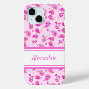 Coque Pour iPhone 15 Rose Paisley