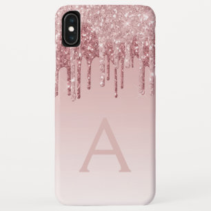 Case-Mate iPhone Case Rose pâle - Monogramme de Parties scintillant Rose