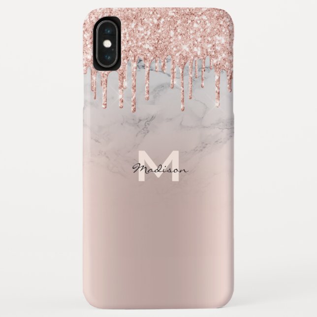 Coques Case-Mate iPhone Rose Parties scintillant or  gouttes étincelles Ma (Dos)