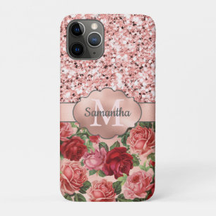 Case-Mate iPhone Case Rose Parties scintillant or Rose Vintage Floral Mo