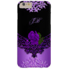 Rose pour violet Broderie de fleurs Noir