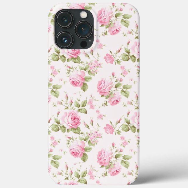 Coques Case-Mate iPhone Rose romantique de cottage rose (Verso)