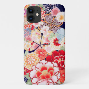 Case-Mate iPhone Case ROSE ROUGE BLANC FLEURS pivoines, Floral japonais 