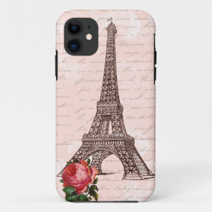 Etui iPhone Case-Mate Rose rouge de la Tour Eiffel et écriture de scénar