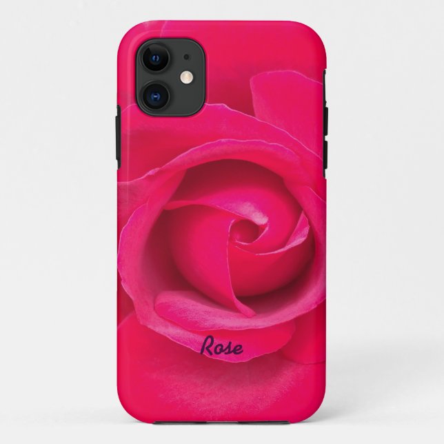 Coques Case-Mate iPhone Rose rouge romantique Personnalisé (Dos)