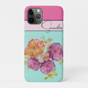 Case-Mate iPhone Case Rose Rouge rose aquarelle Roses floral Fleur Télép