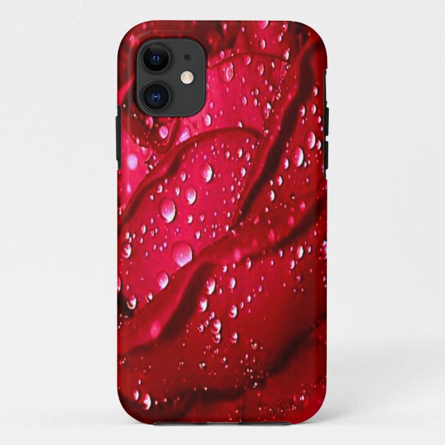 Coques Case-Mate iPhone Rose rouge simple dans la pluie iPhone SE/5/5s Coq (Dos)