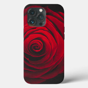 Case-Mate iPhone Case Rose rouge sur effet vintage arrière - plan noir