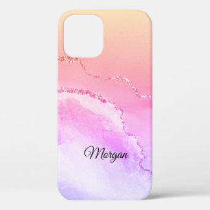 Case-Mate iPhone Case Rose, Violet & Jaune Agate, Nom do-it-yourself Scr