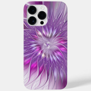 Coque Pour Pour iPhone 14 Pro Max Rose violet passion Fleur Art Abstrait Fractal