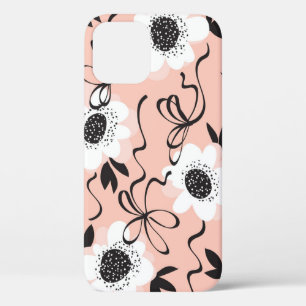 Case-Mate iPhone Case roses Abstraits, couleurs pâles, motif vintage.
