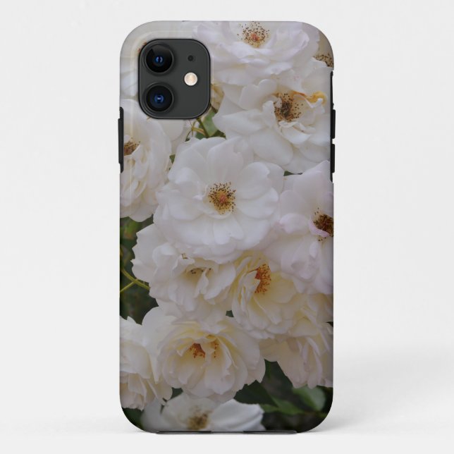 Coques Case-Mate iPhone Roses blanches dans l'étui téléphonique en fleurs (Dos)