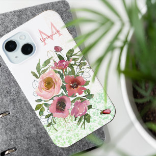Coque Pour iPhone 15 Roses blanches roses