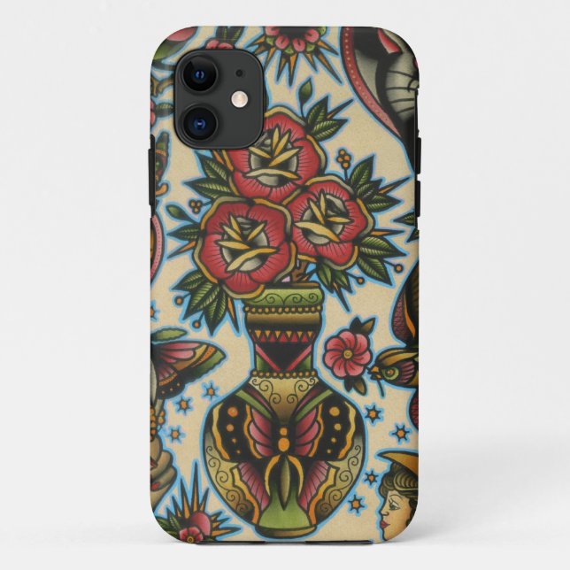 Coques Case-Mate iPhone roses dans le vase (Dos)
