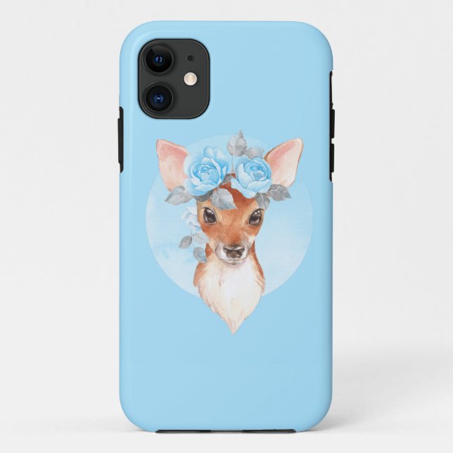 Coques Case-Mate iPhone Roses de la faune et du bleu (Dos)