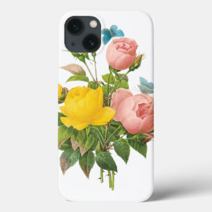 iPhone 13 Case Roses de thé jaunes persanes vintage par Redoute