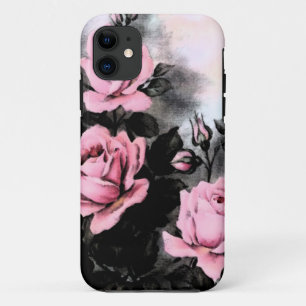 Coques Pour iPhone Roses foncés vintages