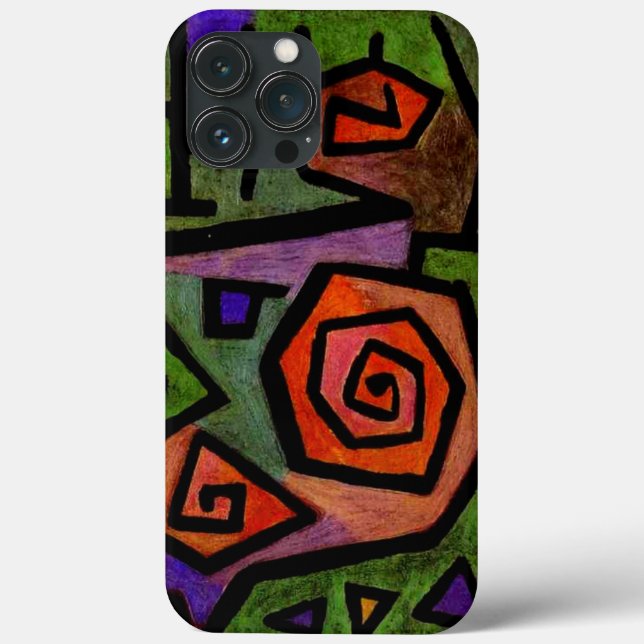 Coques Case-Mate iPhone Roses héroïques par Paul Klee Art Abstrait (Verso)