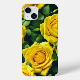Coque iPhone 15 Mini Roses jaunes