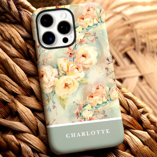 Coques iPhone 16 Pro Max Roses Jaunes Chic Fleur Personnalisée 