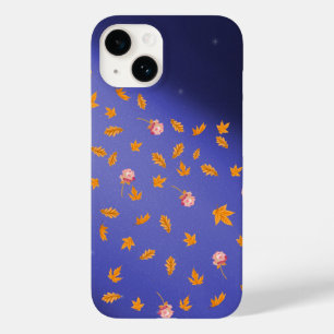 Coque Pour iPhone 14 Roses lune et feuilles d'automne