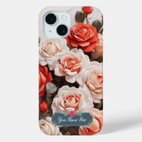 Roses romantiques roses rouges Fleurs sur Marbre b