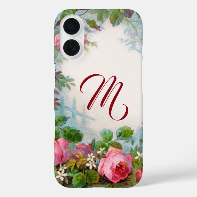COQUES Case-Mate iPhone ROSES ROSES ROSES ET JASMINES MONOGRAMME FLORAL (Verso)