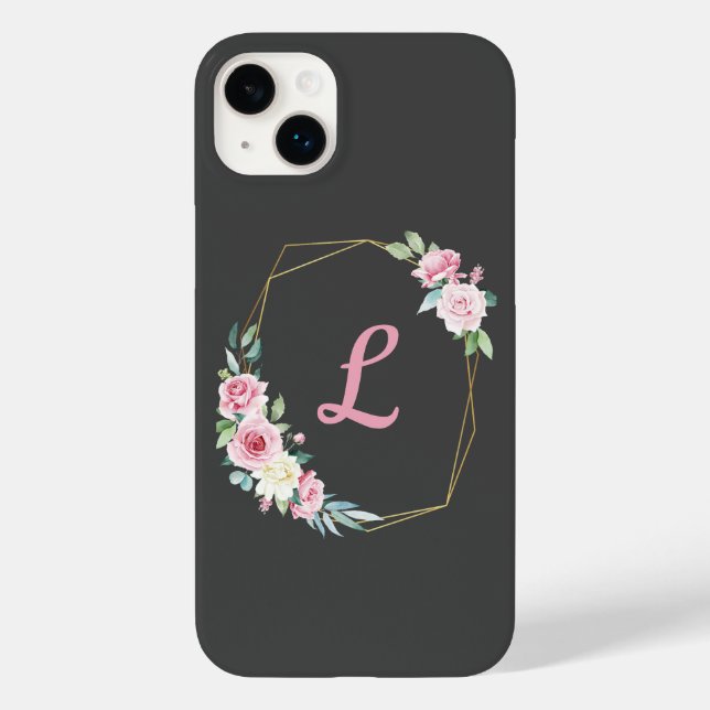 Coques Case-Mate iPhone Roses roses roses personnalisées sur gris (Verso)