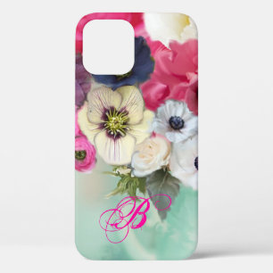 COQUE iPhone 12 PRO  ROSES ROSES ROSES ROSES BLANCHES ET FLEURS D'ANÉON