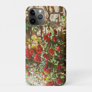 Case-Mate iPhone Case Roses rouges contre un mur de pierre