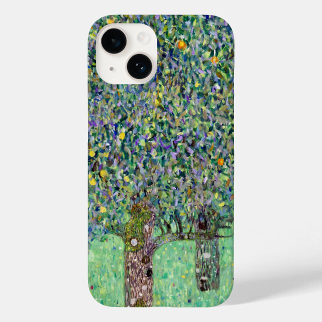 Coques Case-Mate iPhone Roses sous les arbres, Gustav Klimt (Verso)