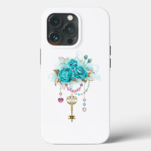 Case-Mate iPhone Case Roses turquoise avec touches