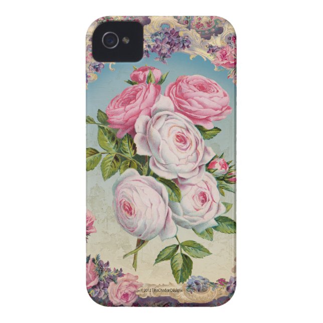 Coques Case-Mate iPhone Roses victoriens de Valentine (Dos)
