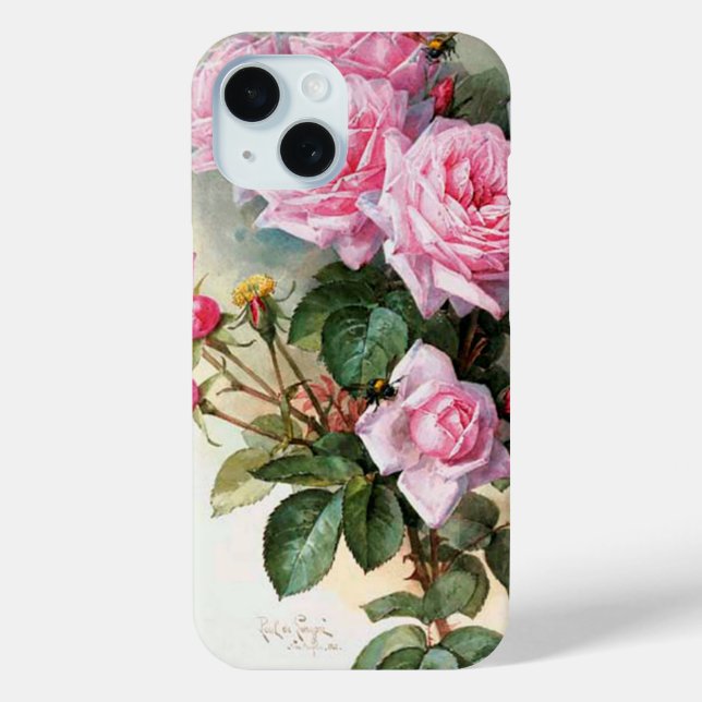 Coques Case-Mate iPhone Roses vintages (Verso)
