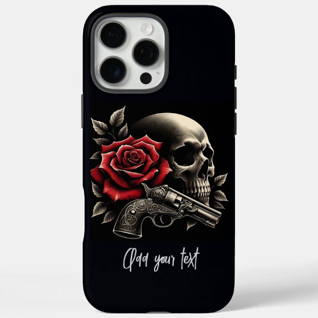 Coques Case-Mate iPhone RoseSkull (Verso)