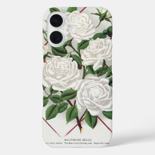 Coque Pour iPhone 16 Rosier grimpant blanc victorien antique de jardin