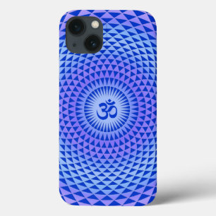 iPhone 13 Coque Roue de méditation fleur de lotus pourpre OM