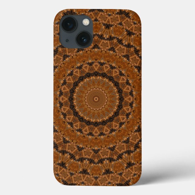 Coques Case-Mate iPhone Roue Mandala Marron (Verso)