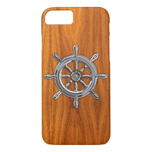 Coque Case-Mate Pour iPhone Roue nautique en teck style bois