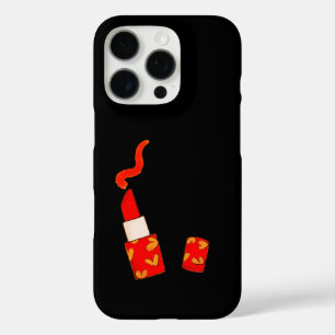 Coques iPhone 16 Pro Rouge à lèvres à motif de cœur en design Pop Art