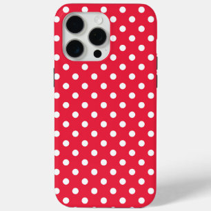 Coque iPhone 15 Pro Max Rouge à pois