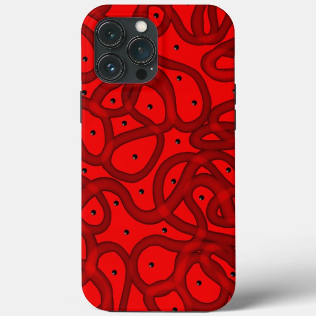 Coques Case-Mate iPhone Rouge abstrait (Verso)