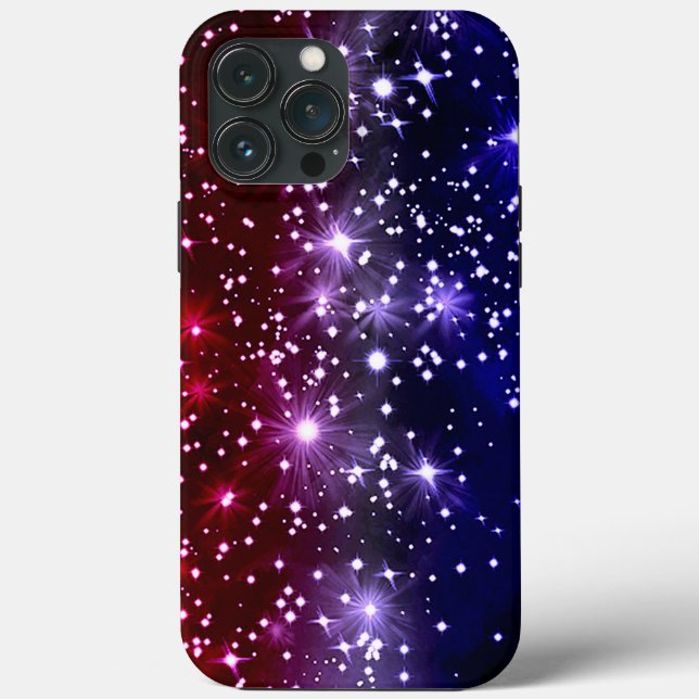 Coques Case-Mate iPhone Rouge blanc & bleu Patriotique Étincelle (Verso)