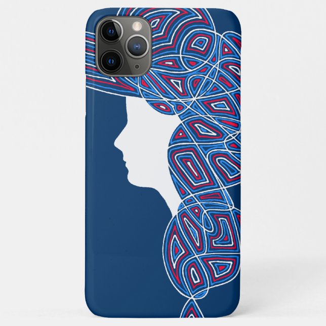 Coques Case-Mate iPhone Rouge, blanc et bleu (Dos)
