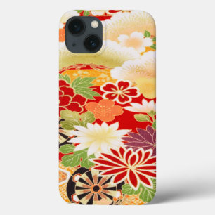 Case-Mate iPhone Case Rouge blanc vert japonais Kimono fleurs florales