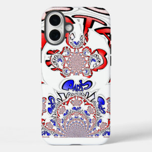 iPhone 16 Plus Case Rouge bleu White.png de Paris Hakuna Matata Paris