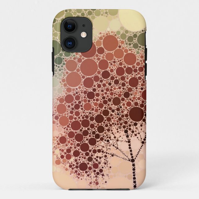 Coques Case-Mate iPhone rouge d'arbre d'effet (Dos)