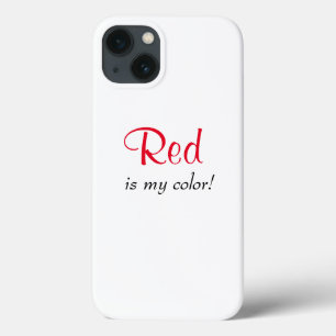 Case-Mate iPhone Case Rouge est ma couleur Citation mignonne 